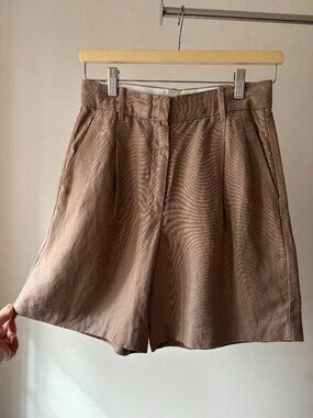 Wilfred Brown Linen Shorts | 26" waist
